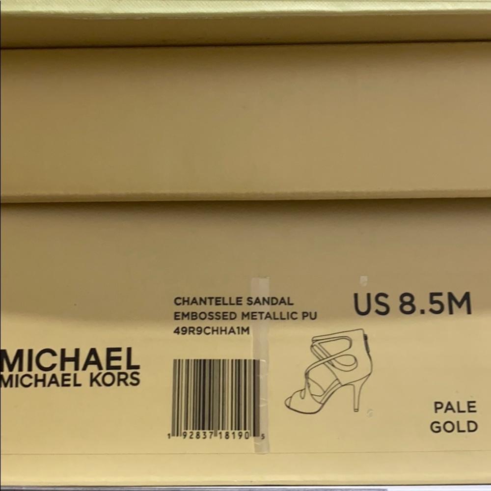 Michael Kors Chantelle Embossed Metallic Gold W - Picture 9 of 9